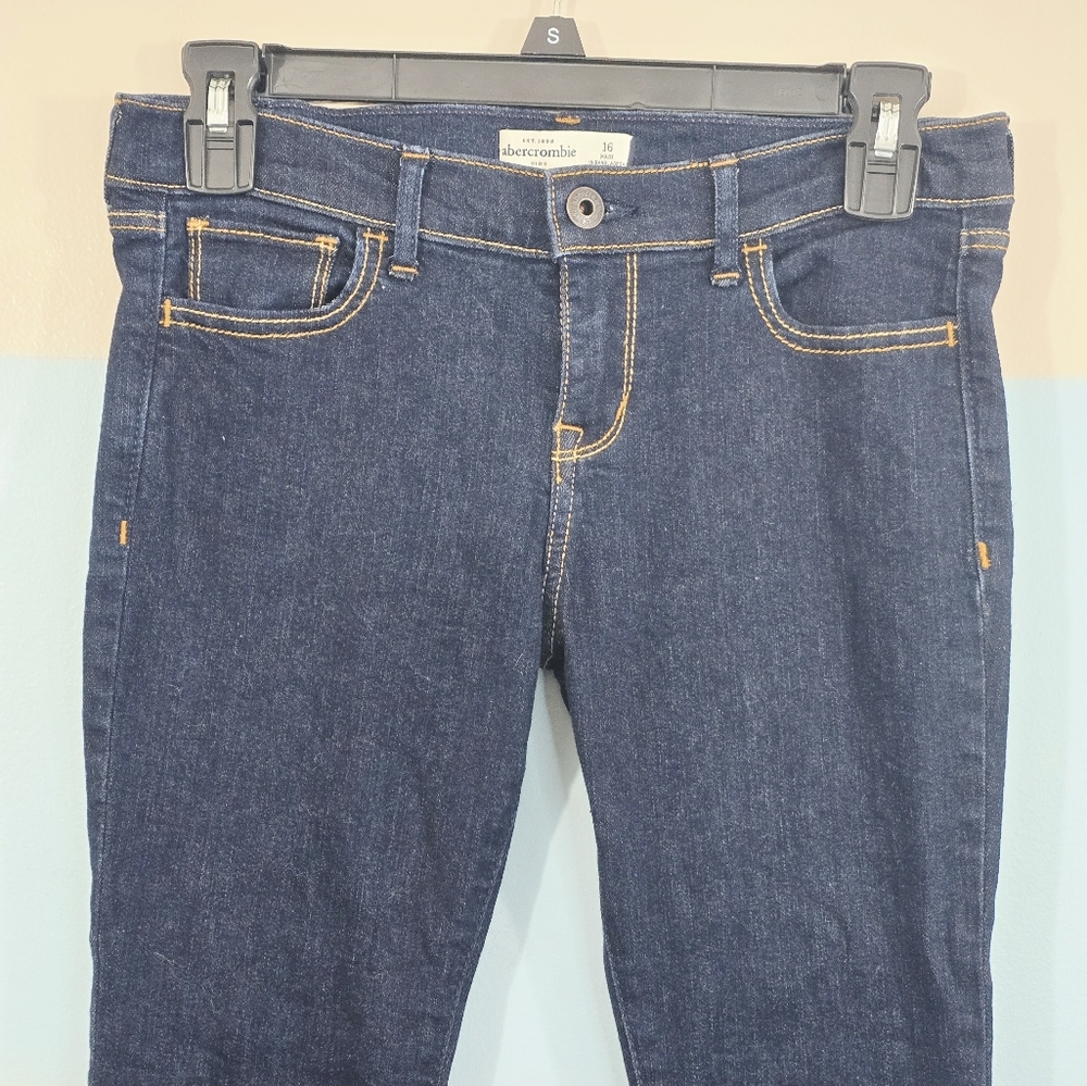 Abercrombie & Fitch Girls Dark Blue Skinny Jeans - Picture 4 of 8